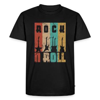 ROCK N ROLL Guitares Rock Rocker Musique - T-shirt Premium bio Homme - noir - Devant - Nico (187cm)