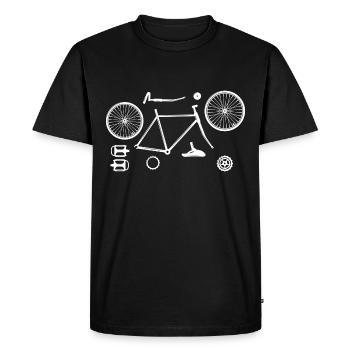 Mécanicien / mécanicienne d'articles de cyclisme - T-shirt Premium bio Homme - noir - Devant - Nico (187cm)