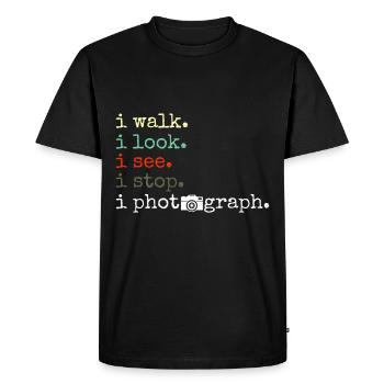 Photography Photography Camera - Men's Premium Organic T-Shirt - black - Front - Nico (187cm)
