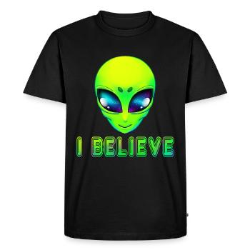 Extraterrestres extraterrestres - T-shirt Premium bio Homme - noir - Devant - Nico (187cm)