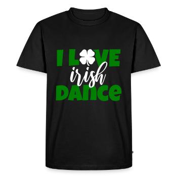 I LOVE Irish Dancing Dancing Ireland Danse irlandaise - T-shirt Premium bio Homme - noir - Devant - Nico (187cm)