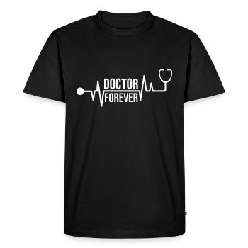 Médecin Docteur Médecine Hôpital Profession Travail - T-shirt Premium bio Homme - noir - Devant - Nico (187cm)
