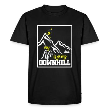 Ski alpin ski montagne sports d'hiver - T-shirt Premium bio Homme - noir - Devant - Nico (187cm)