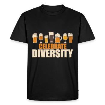 Bière bière bière alcool bière blé dire - T-shirt Premium bio Homme - noir - Devant - Nico (187cm)
