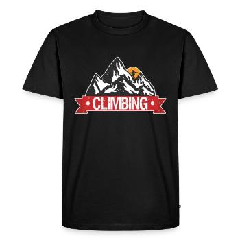 Climbing climbing mountaineering mountains sport - Men's Premium Organic T-Shirt - black - Front - Nico (187cm)