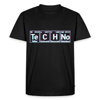 Tableau périodique de la musique techno EDM Rave - T-shirt Premium bio Homme - noir - Devant - Nico (187cm)