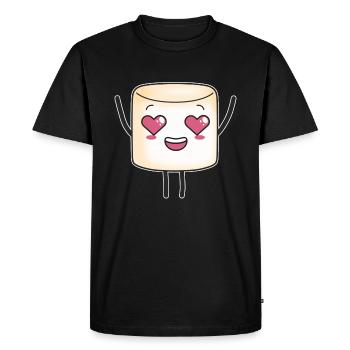 Marshmallow Marshmallows Sweet Candy Enfants - T-shirt Premium bio Homme - noir - Devant - Nico (187cm)