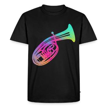Instrument de musique à vent corne ténor cor ténor joueur corne - T-shirt Premium bio Homme - noir - Devant - Nico (187cm)