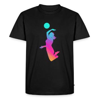 Volley-ball beach-volley-volley sport - T-shirt Premium bio Homme - noir - Devant - Nico (187cm)