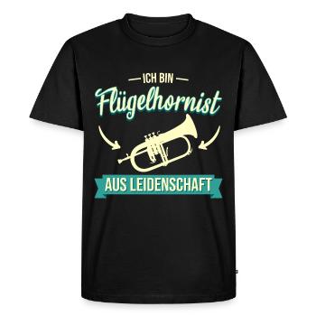 Flügelhornist Flügelhorn Horn Instrument Spruch - Männer Premium Bio T-Shirt - Schwarz - Vorne - Nico (187cm)