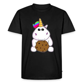 Licorne Licornes Cookie Biscuit Bonbons Licorne - T-shirt Premium bio Homme - noir - Devant - Nico (187cm)