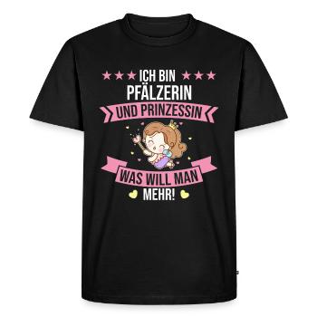 Pfalz Rheinlandpfalz Pfälzer Heimat Spruch - Männer Premium Bio T-Shirt - Schwarz - Vorne - Nico (187cm)