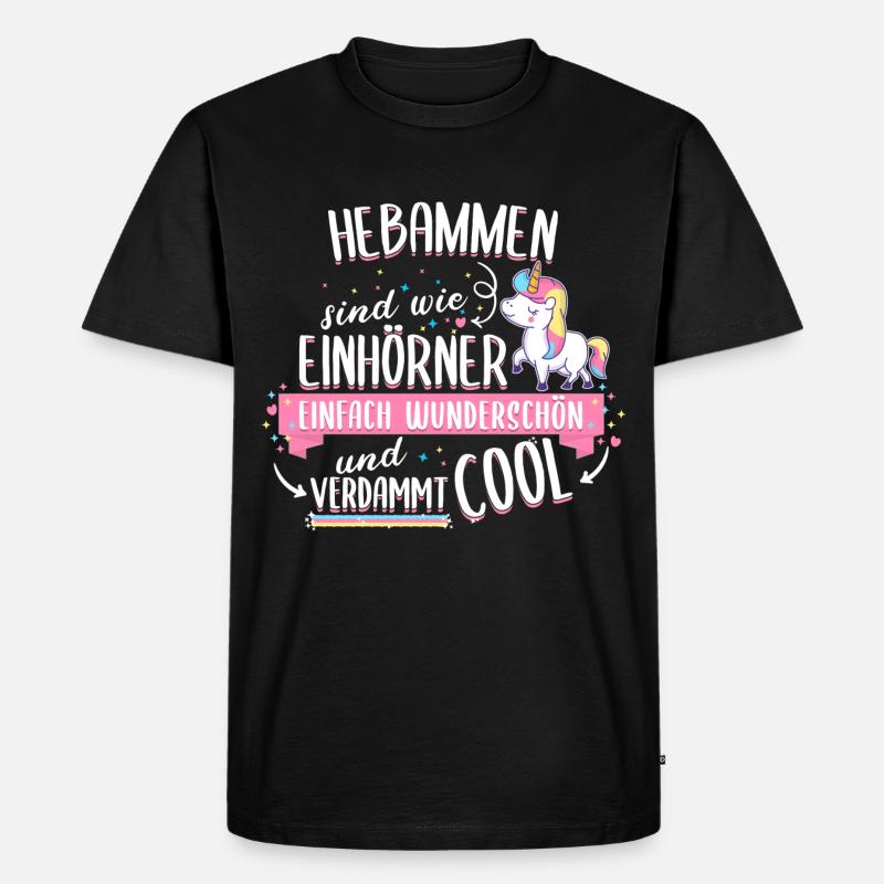 Hebamme Hebammen Entbindungspflegerin Beruf Spruch - Männer Premium Bio T-Shirt - Schwarz