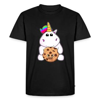 Licorne Licornes Cookie Biscuit Bonbons Licorne - T-shirt Premium bio Homme - noir - Devant - Nico (187cm)