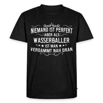 Waterball waterballer Waterpolo Sport Proverbe - T-shirt Premium bio Homme - noir - Devant - Nico (187cm)