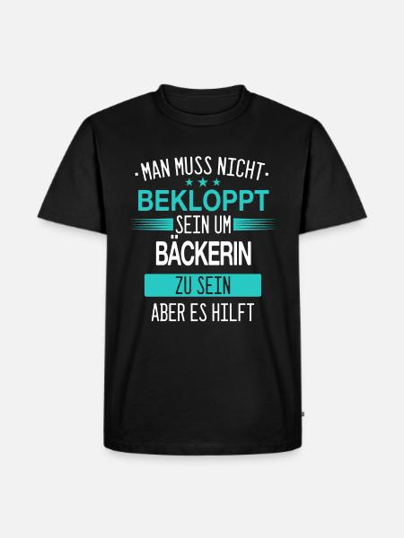 Bäcker Bäckerin Bäckerei Beruf Spruch - Männer Premium Bio T-Shirt - Schwarz