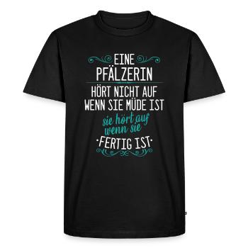 Pfalz Pfälzer Rheinlandpfalz Heimat Spruch - Männer Premium Bio T-Shirt - Schwarz - Vorne - Nico (187cm)