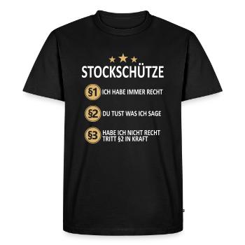 Stockschießen Eisstockschießen Eisstock Spruch - Männer Premium Bio T-Shirt - Schwarz - Vorne - Nico (187cm)