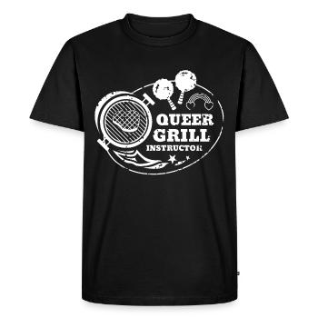 Chemise d’instructeur Queer Grill - T-shirt Premium bio Homme - noir - Devant - Nico (187cm)