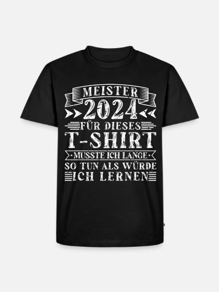 Meister 2024 Meisterprüfung - Männer Premium Bio T-Shirt - Schwarz