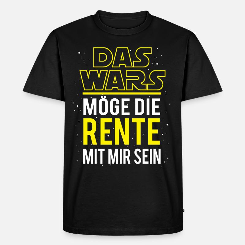 Rentner Das Wars Rente - Männer Premium Bio T-Shirt - Schwarz