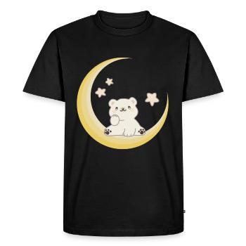 Polar Bear Moon Stars Good night for baby bears - Men's Premium Organic T-Shirt - black - Front - Nico (187cm)