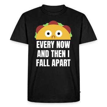 Taco De temps en temps, je m'effondre de la nourriture drôle - T-shirt Premium bio Homme - noir - Devant - Nico (187cm)