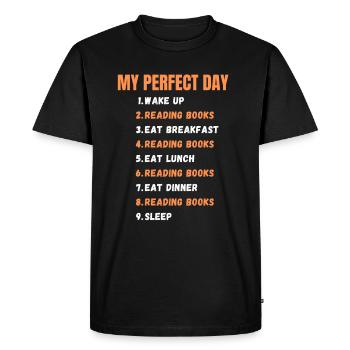 Livres de jour parfait lire des livres livre - T-shirt Premium bio Homme - noir - Devant - Nico (187cm)