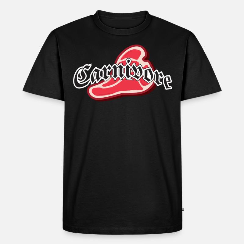 Carnivore - Fleischfresser - Beef - Steak - Männer Premium Bio T-Shirt - Schwarz