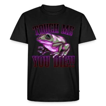 Touchez-moi et vous le | Arrow Poison Frog Cadeau - T-shirt Premium bio Homme - noir - Devant - Nico (187cm)