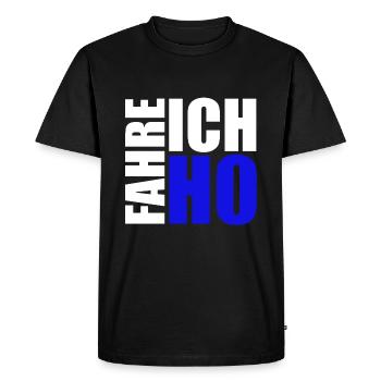 Voie ferrée modèle H0 idée cadeau - T-shirt Premium bio Homme - noir - Devant - Nico (187cm)