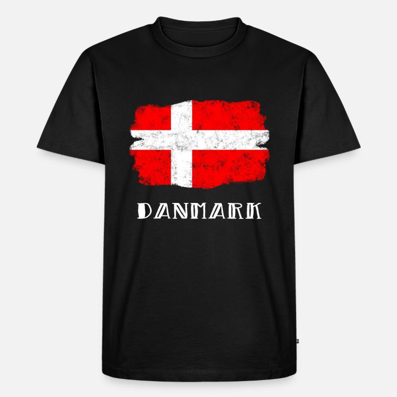 Dänemark, Danmark - Männer Premium Bio T-Shirt - Schwarz