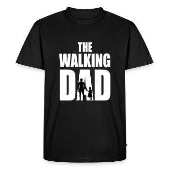 La chemise papa qui marche - T-shirt Premium bio Homme - noir - Devant - Nico (187cm)