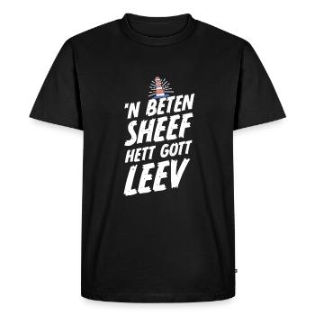 Plattdeutsch Spruch Sprüche Norddeutschland Platt - Männer Premium Bio T-Shirt - Schwarz - Vorne - Nico (187cm)