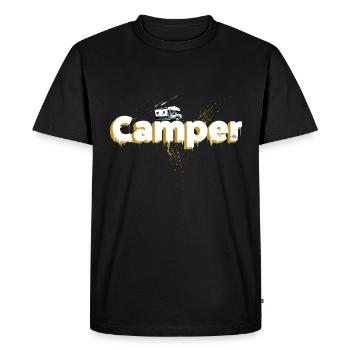 Camping-car Tentes Caravane Camping-car cadeau - T-shirt Premium bio Homme - noir - Devant - Nico (187cm)