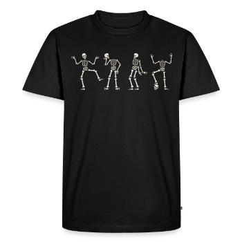 Halloween squelette danse humour cadeau Halloween - T-shirt Premium bio Homme - noir - Devant - Nico (187cm)