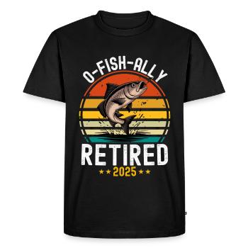 O-Fish-Ally Retired 2025 Fisherman Retirement Men - T-shirt Premium bio Homme - noir - Devant - Nico (187cm)