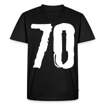 Maillot à 70 chiffres - T-shirt Premium bio Homme - noir - Devant - Nico (187cm)