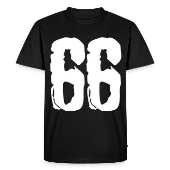 66 number jersey - Men's Premium Organic T-Shirt - black - Front - Nico (187cm)