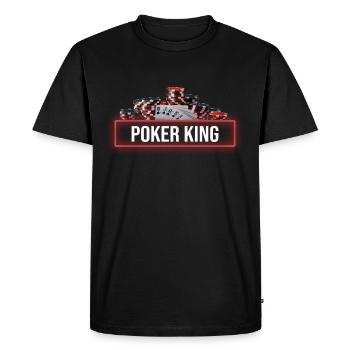 Poker King | Chemise couple - T-shirt Premium bio Homme - noir - Devant - Nico (187cm)