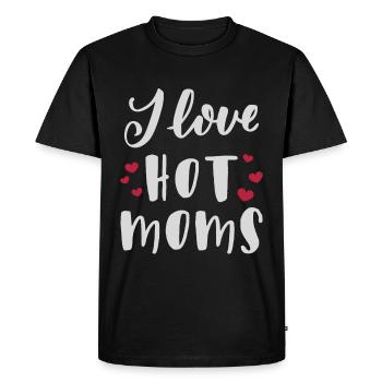 J’aime les mères chaudes - T-shirt Premium bio Homme - noir - Devant - Nico (187cm)