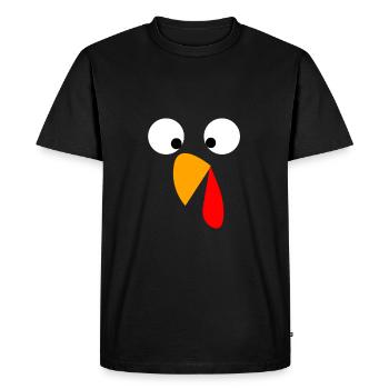 Dinde - T-shirt Premium bio Homme - noir - Devant - Nico (187cm)
