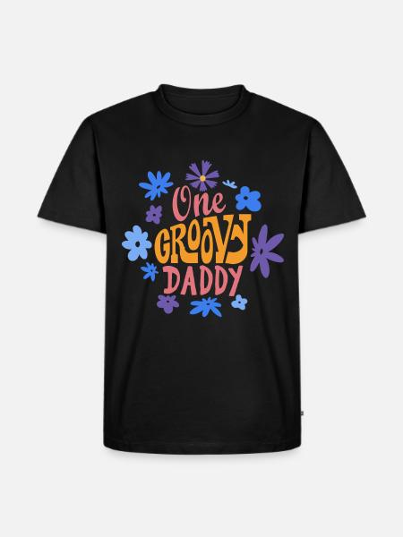 One Groovy Daddy - Men's Premium Organic T-Shirt - black