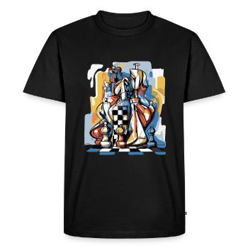 Chess composition n°3 - Men's Premium Organic T-Shirt - black - Front - Nico (187cm)