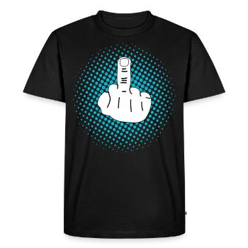 Mittelfinger Design - T-shirt Premium bio Homme - noir - Devant - Nico (187cm)