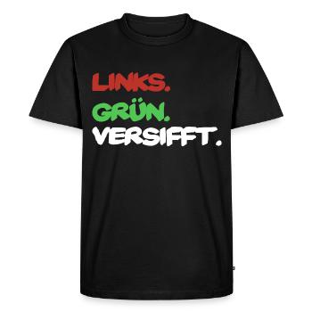 Rassismus Antifaschismus Politik Spruch Geschenk - Männer Premium Bio T-Shirt - Schwarz - Vorne - Nico (187cm)