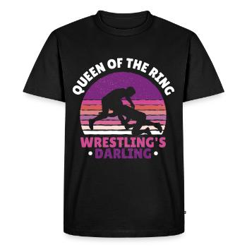 Wrestling trainer Wrestler Grappling Martial Arts - Men's Premium Organic T-Shirt - black - Front - Nico (187cm)