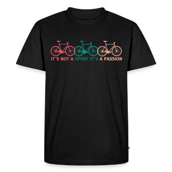 Le vélo, ce n'est pas un sport, c'est une passion - T-shirt Premium bio Homme - noir - Devant - Nico (187cm)