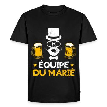 Équipe Du Marié – EVG Style Complice - T-shirt Premium bio Homme - noir - Devant - Nico (187cm)