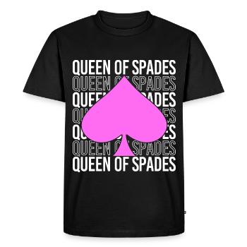 Pique, carte à jouer, jeu de cartes de pique - T-shirt Premium bio Homme - noir - Devant - Nico (187cm)